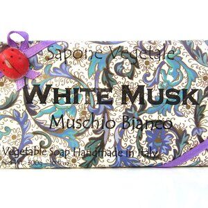 White Musk Soap Muschio Bianco Alchimia Vegtable Soap 10.5 Oz 300g Made in Italy
